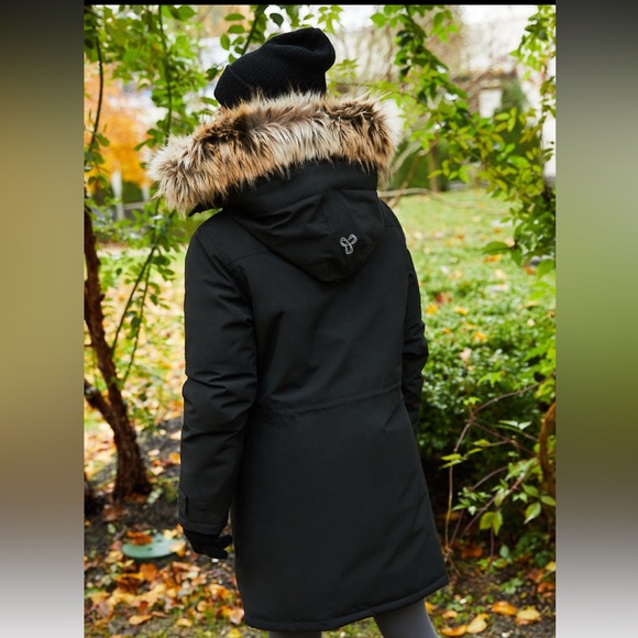 Aritzia TNA Bancroft Parka Down Winter Jacket Black L - Picture 5 of 13